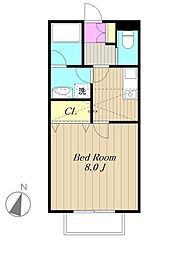 フォートレス新百合ヶ丘（万福寺3） 1階1Kの間取り