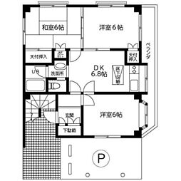 パークハイム 1階3DKの間取り