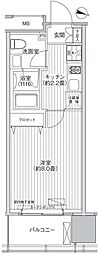 桜ヒルズ九段北 1Kの間取図画像
