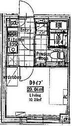PASEO西新宿五丁目I 3階1Kの間取り