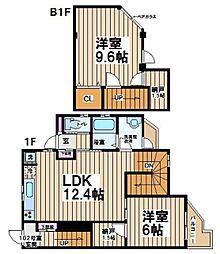 LUNAHAUS 2LDKの間取図画像