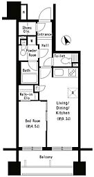 パークアクシス大塚 10階1LDKの間取り