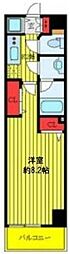 GRANDTRUTH中板橋 1Kの間取図画像