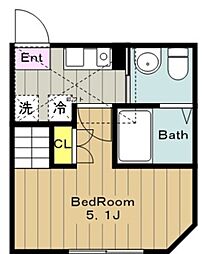ルピナス 1Kの間取図画像