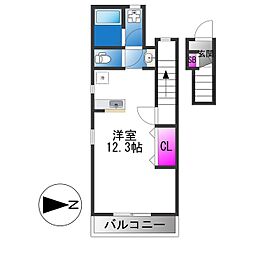 グレースヴィラ ワンルームの間取図画像
