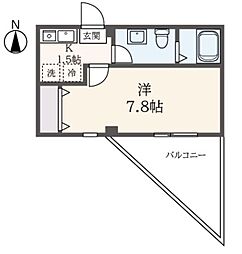 BEVEL 1Kの間取図画像