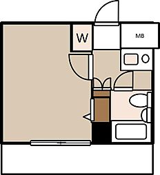 クリオ大口壱番館 1Kの間取図画像
