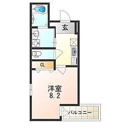 フジパレス柴島2番館 1Kの間取図画像