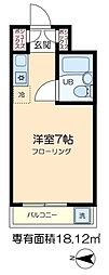 ベルガーデンハイツ ワンルームの間取図画像