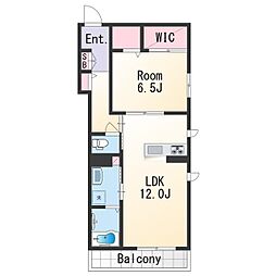 JR阪和線 和歌山駅 徒歩10分の賃貸アパート 2階1LDKの間取り