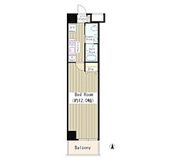 RESIDENCESATSUMA 1Kの間取図画像
