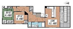 レジダンス・千駄木 2LDKの間取図画像
