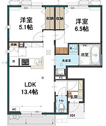 メゾン・ファミーユ 2LDKの間取図画像
