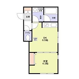 モンレーヴ本駒込 102 1階1DKの間取り