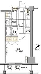 パークハビオ渋谷 1Kの間取図画像