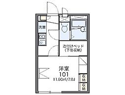 レオパレスシオン 1Kの間取図画像