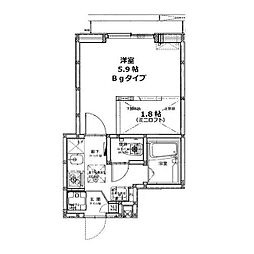 Ldesign 1Kの間取図画像