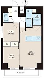 レオーネ錦糸町 7階2LDKの間取り