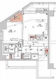 ハーモニーレジデンス神楽坂ヒルズセカンド 4階1LDKの間取り