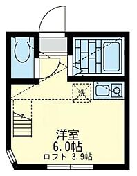 グロース天王町 ワンルームの間取図画像