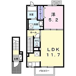 クエストガーデン1 1LDKの間取図画像
