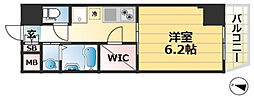 ファーストステージ神戸トランキーロ 1Kの間取図画像