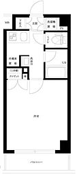 ルーブル高田馬場参番館 6階1Kの間取り