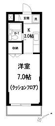 パークレイン中村 1Kの間取図画像