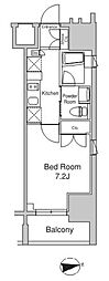 プラウドフラット浅草駒形 1Kの間取図画像