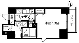 スカイコート蔵前2 3階1Kの間取り