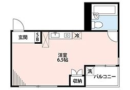 ライオンズマンション東高円寺 ワンルームの間取図画像