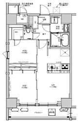 S-RESIDENCE綾瀬rivie 7階2LDKの間取り
