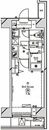 Raffistar大師前イースト 1Kの間取図画像