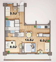 ステラメゾン田端 3階3LDKの間取り