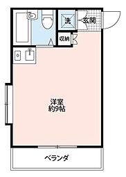 KT鹿沼台 ワンルームの間取図画像