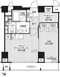 モン・ヴィラージュ仙川 1SLDKの間取図画像