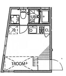 テラス上北沢 1階ワンルームの間取り