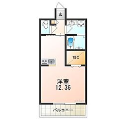 トレセルペンティ ワンルームの間取図画像
