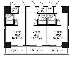 シティマンション川崎 ワンルームの間取図画像