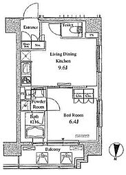 パークアクシス東陽町 1LDKの間取図画像