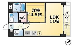 グレンパーク兵庫駅前 1LDKの間取図画像