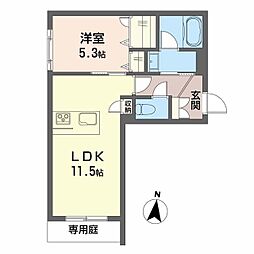 シャーメゾンサンテ 1LDKの間取図画像