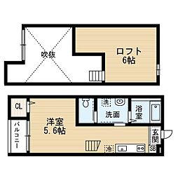 ソレイユ八千代台 ワンルームの間取図画像