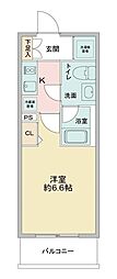京成本線 お花茶屋駅 徒歩7分の賃貸マンション 3階1Kの間取り