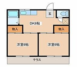 間取図画像 2DK