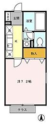 ティアナ 1階1Kの間取り