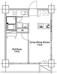 ダイヤモンドレジデンス中央 5階1LDKの間取り