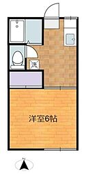 スカイハイツ 1Kの間取図画像