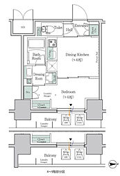 ワンルーフレジデンス板橋大山 5階1DKの間取り