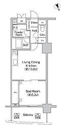 プライムアーバン町屋サウスコート 1LDKの間取図画像